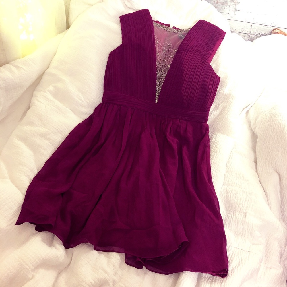 NWT ASOS Little Mistress maroon mini dress, sz US8